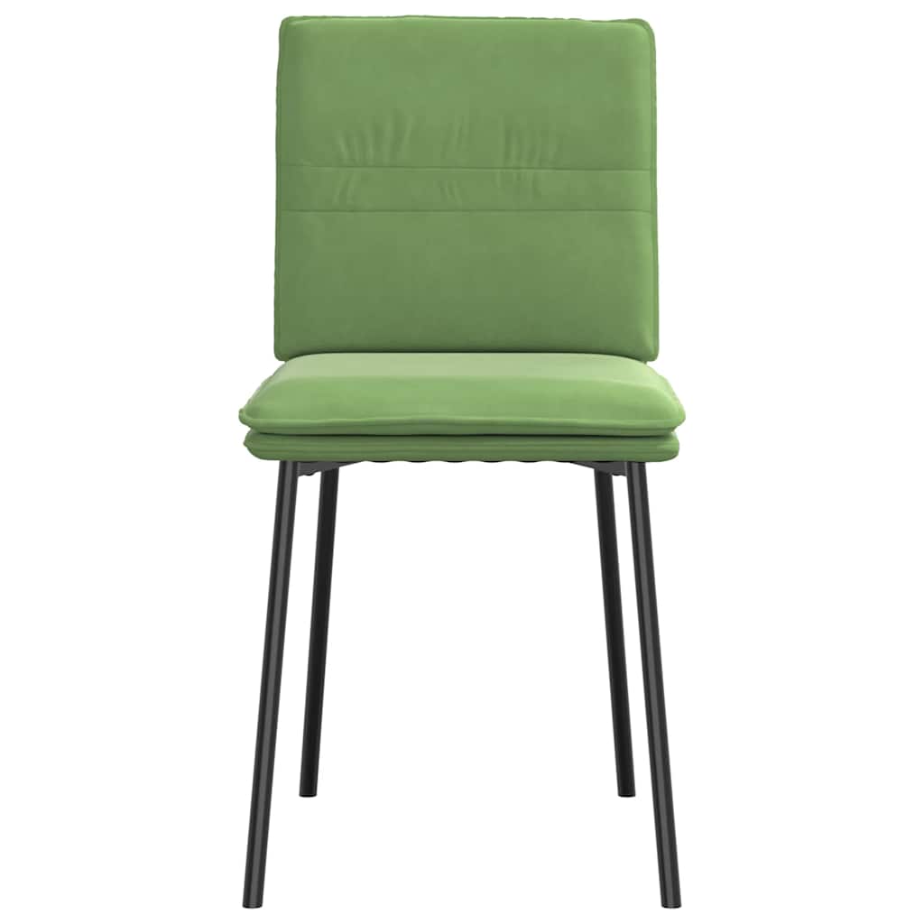 Chaises à manger lot de 6 vert clair velours - XIOS