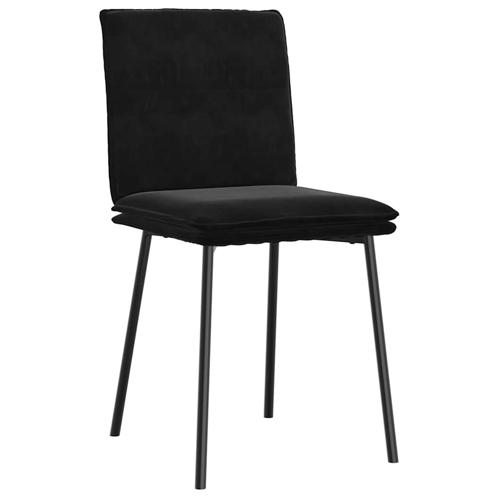 Chaises à manger lot de 6 noir velours - XIOS