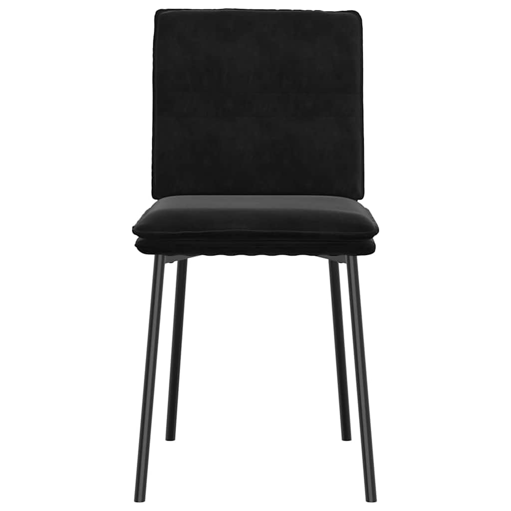 Chaises à manger lot de 6 noir velours - XIOS