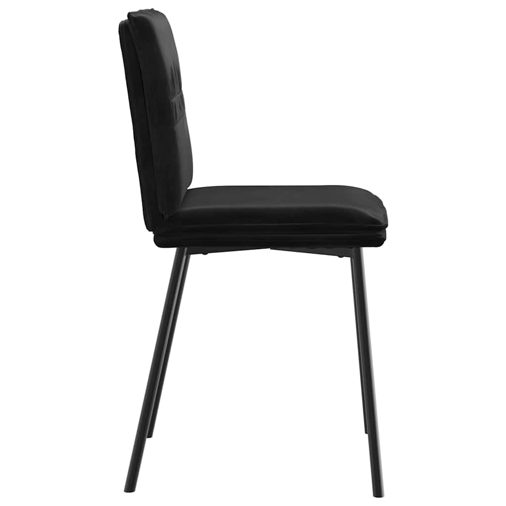 Chaises à manger lot de 6 noir velours - XIOS