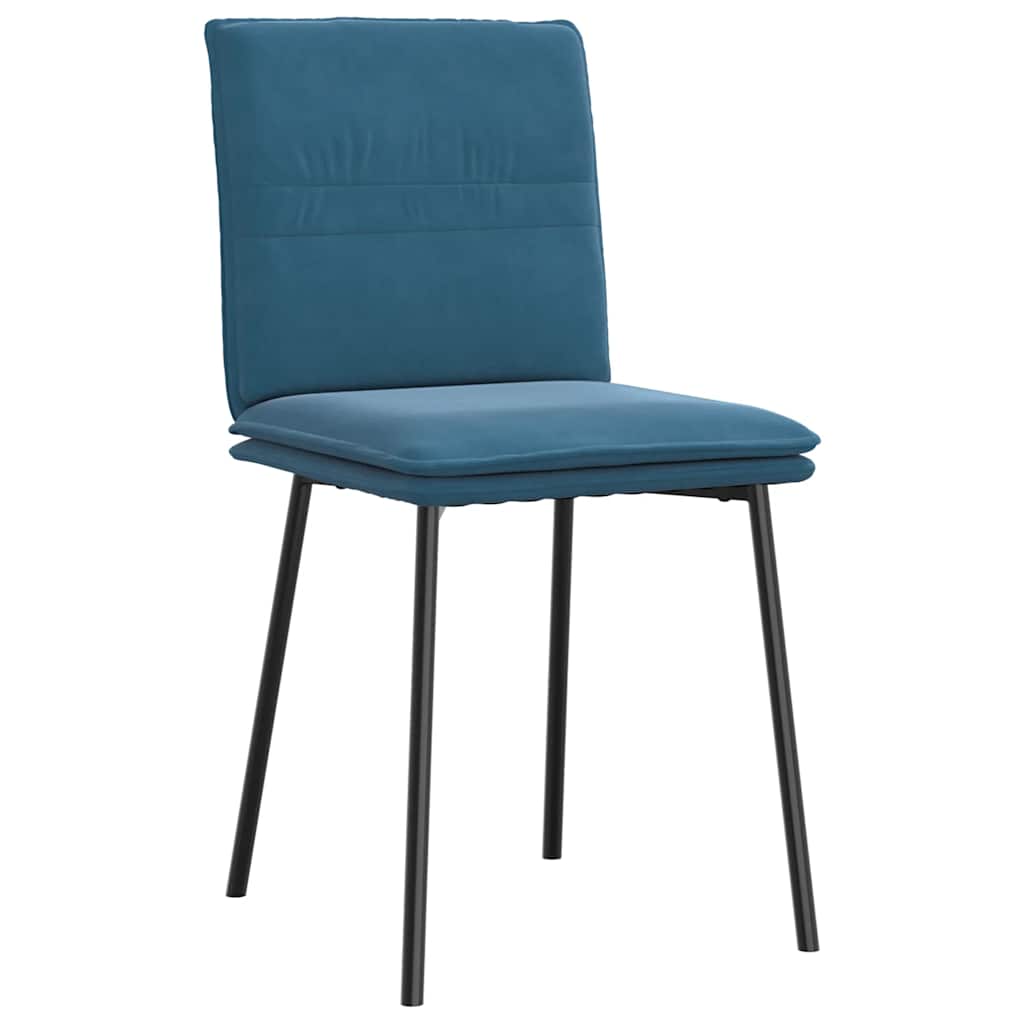 Chaises à manger lot de 6 bleu velours - XIOS