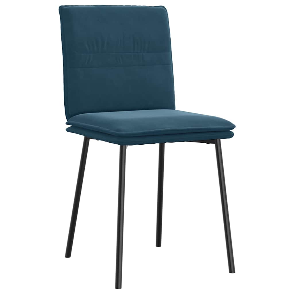 Chaises à manger lot de 6 bleu velours - XIOS