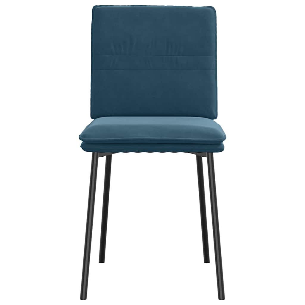 Chaises à manger lot de 6 bleu velours - XIOS