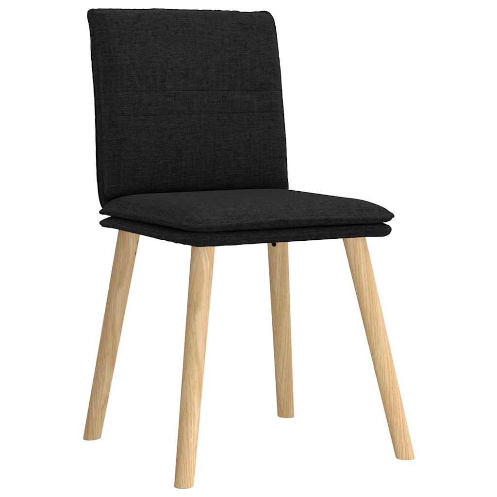 Chaises à manger lot de 6 noir tissu - XIOS