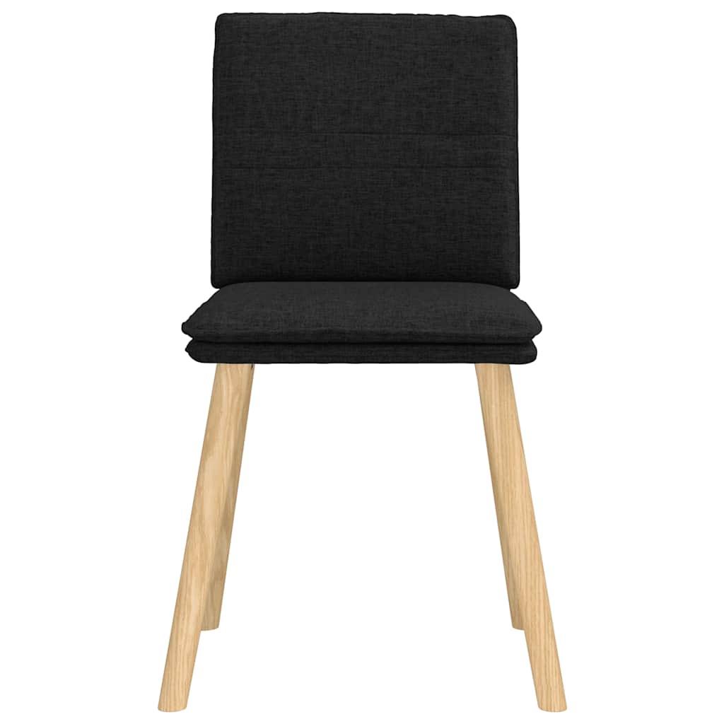 Chaises à manger lot de 6 noir tissu - XIOS