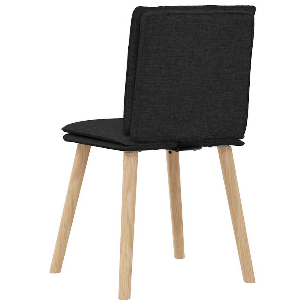 Chaises à manger lot de 6 noir tissu - XIOS