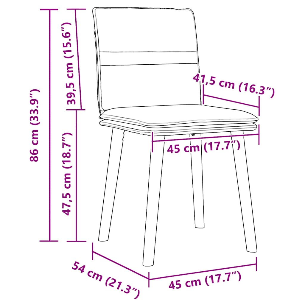 Chaises à manger lot de 6 noir tissu - XIOS