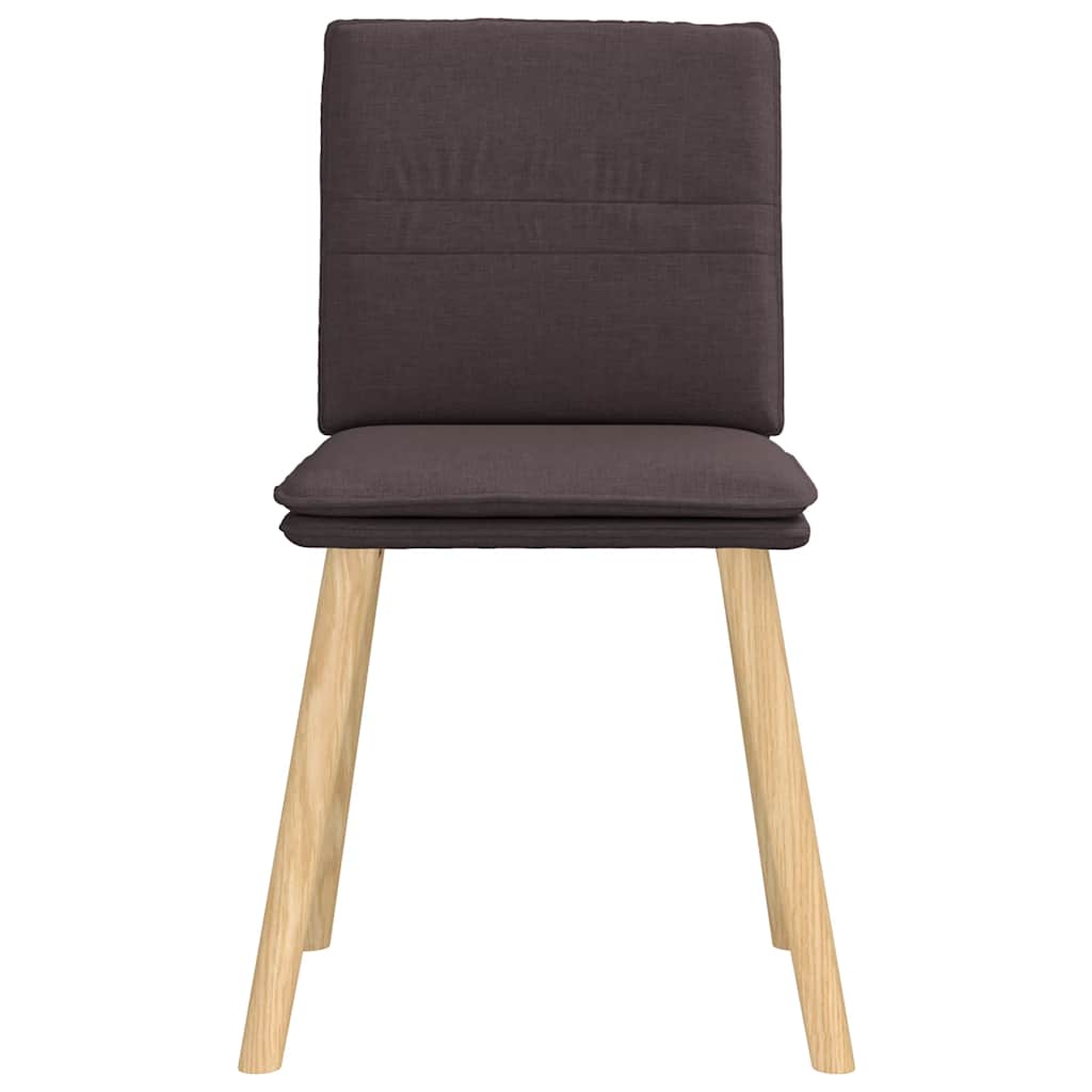 Chaises à manger lot de 6 marron foncé tissu - XIOS