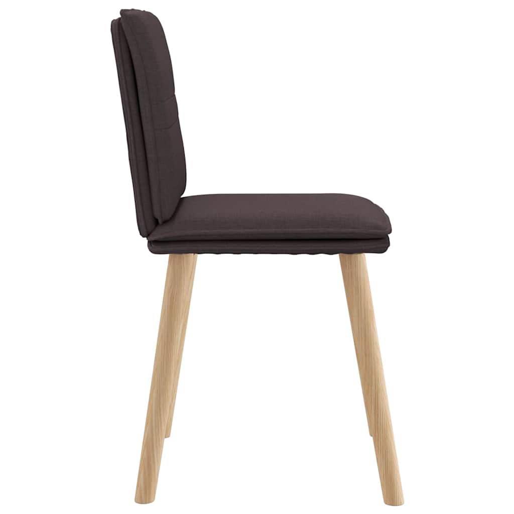 Chaises à manger lot de 6 marron foncé tissu - XIOS