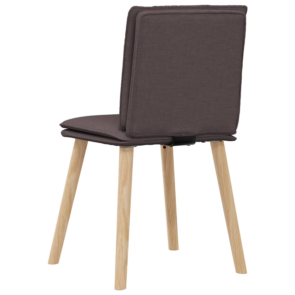 Chaises à manger lot de 6 marron foncé tissu - XIOS