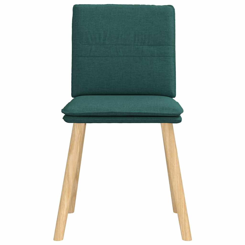Chaises à manger lot de 6 vert foncé tissu - XIOS