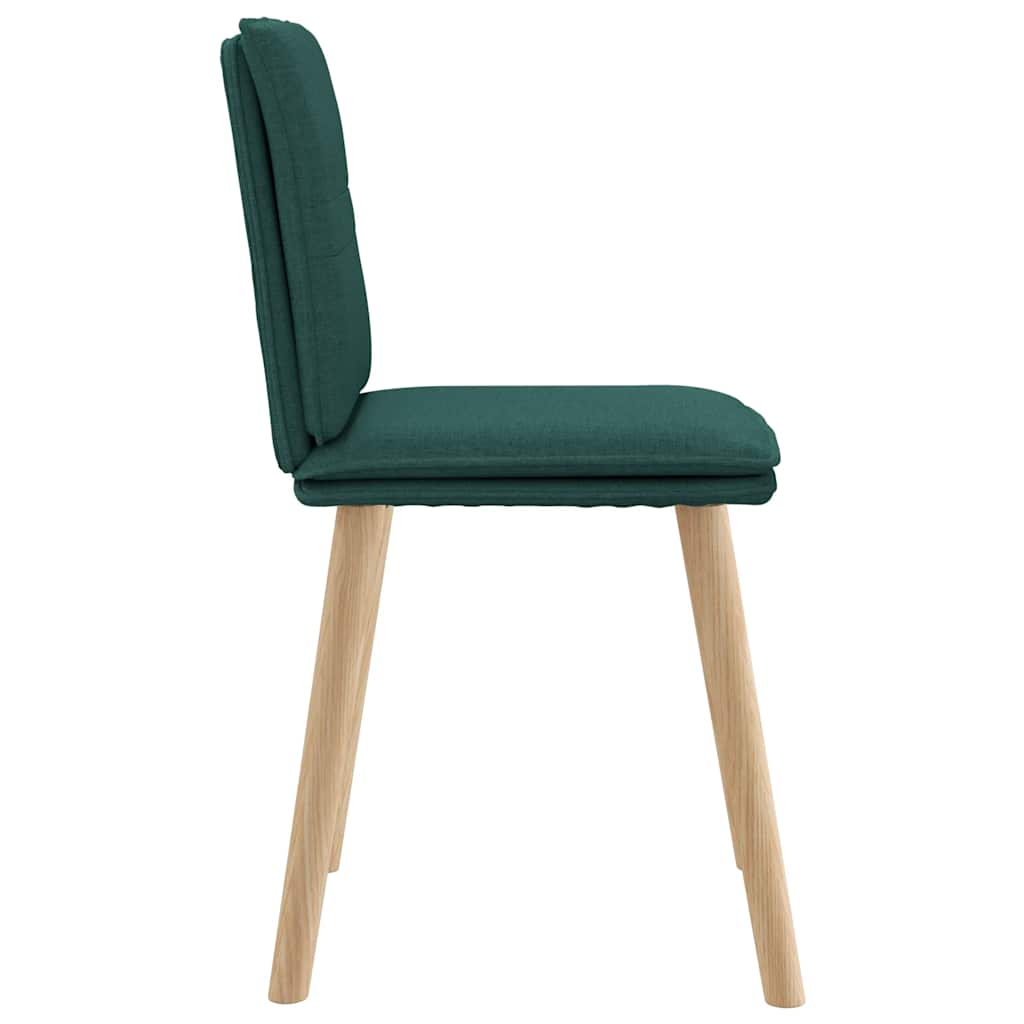 Chaises à manger lot de 6 vert foncé tissu - XIOS