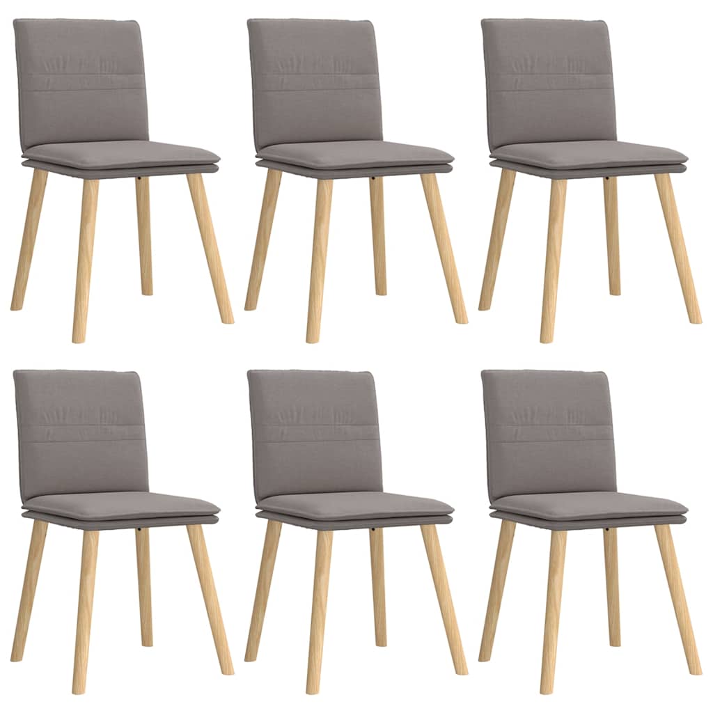 Chaises à manger lot de 6 taupe tissu - XIOS