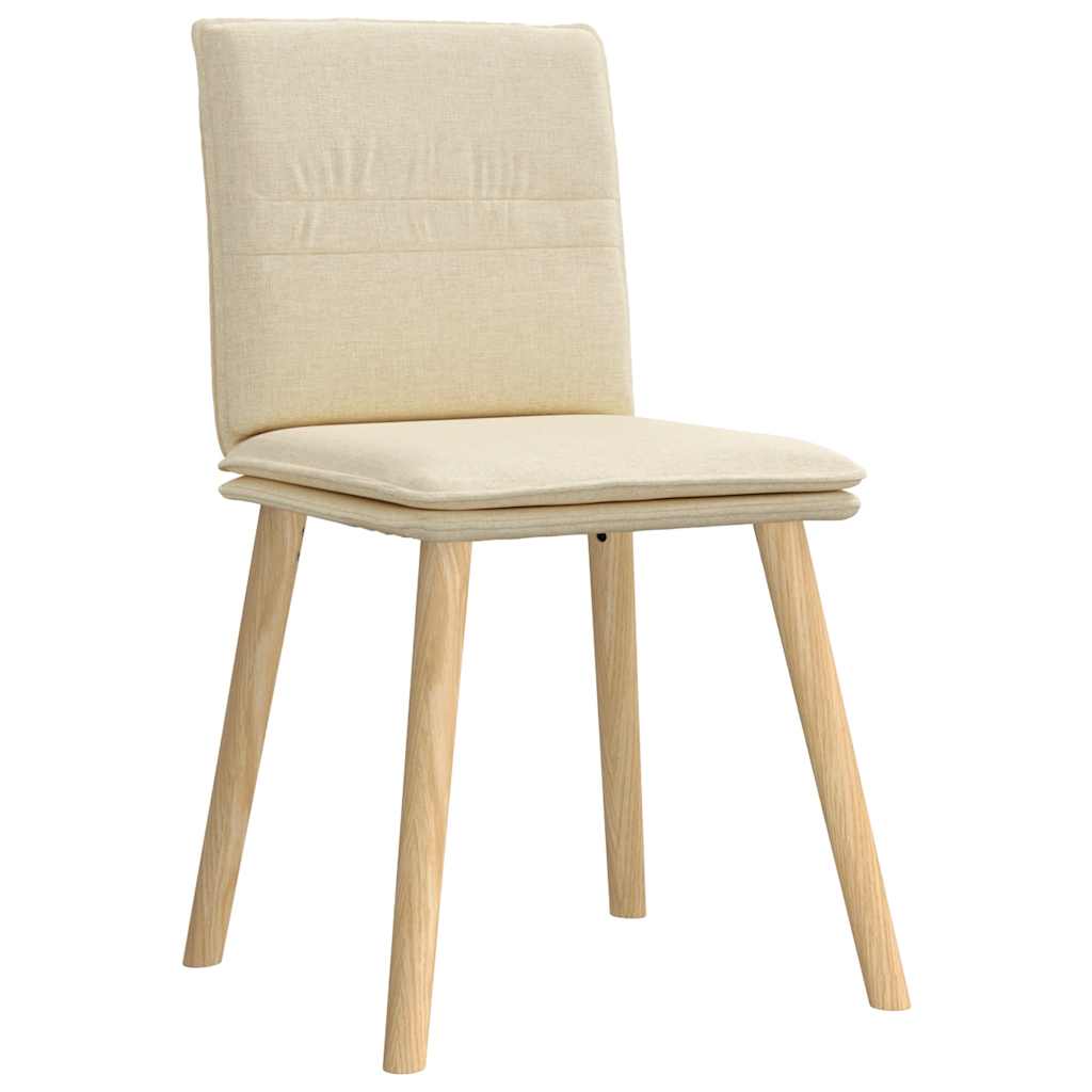 Chaises à manger lot de 6 crème tissu - XIOS