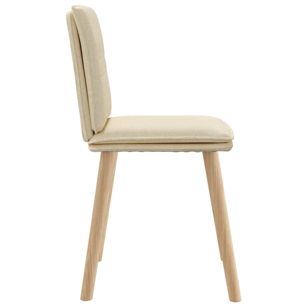 Chaises à manger lot de 6 crème tissu - XIOS