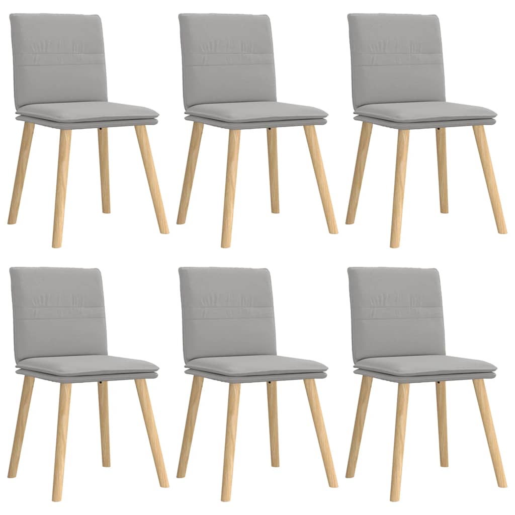 Chaises à manger lot de 6 gris nuage tissu - XIOS