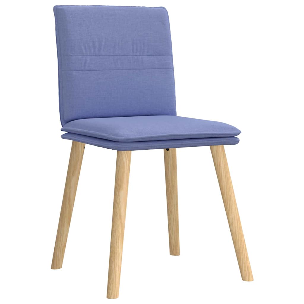 Chaises à manger lot de 6 bleu jean tissu - XIOS
