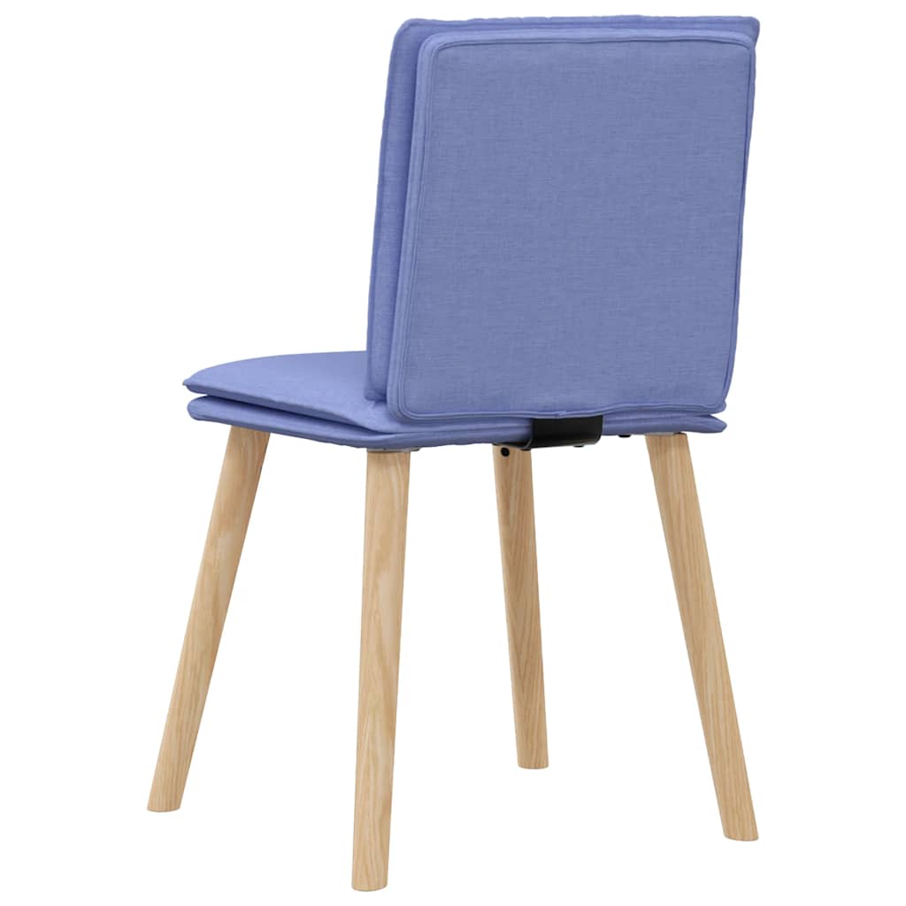 Chaises à manger lot de 6 bleu jean tissu - XIOS