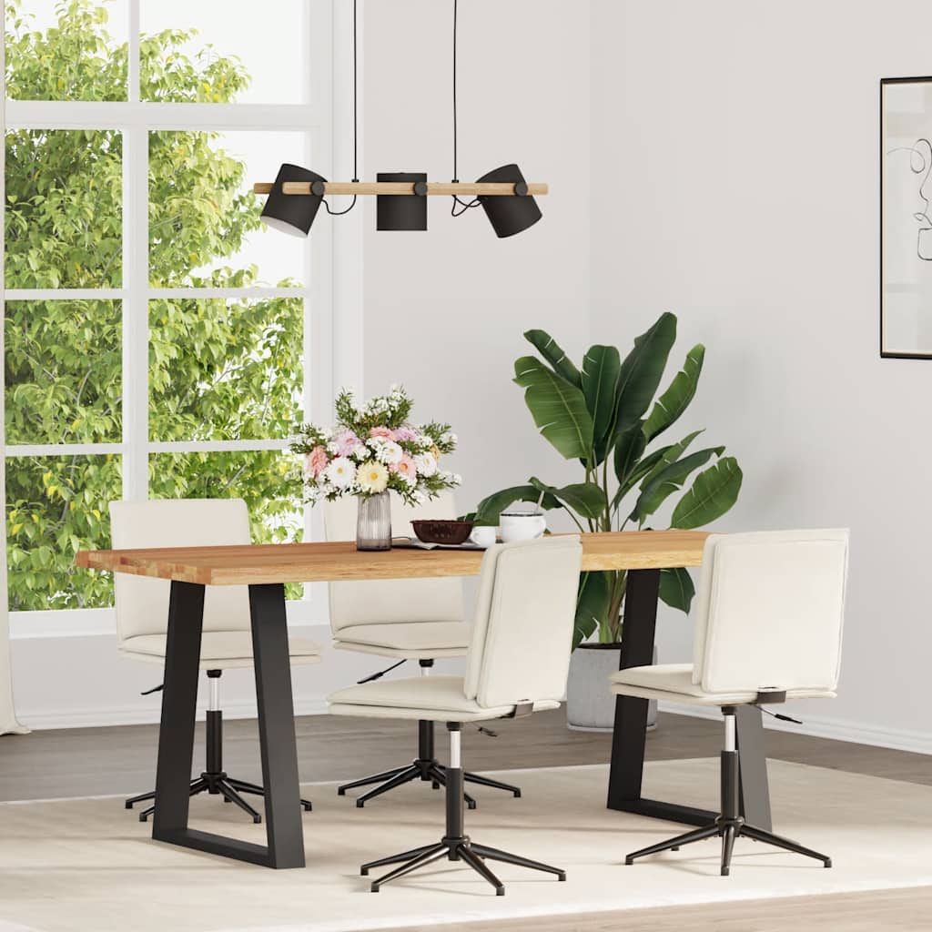 Chaises à manger lot de 4 Crème Velours - XIOS