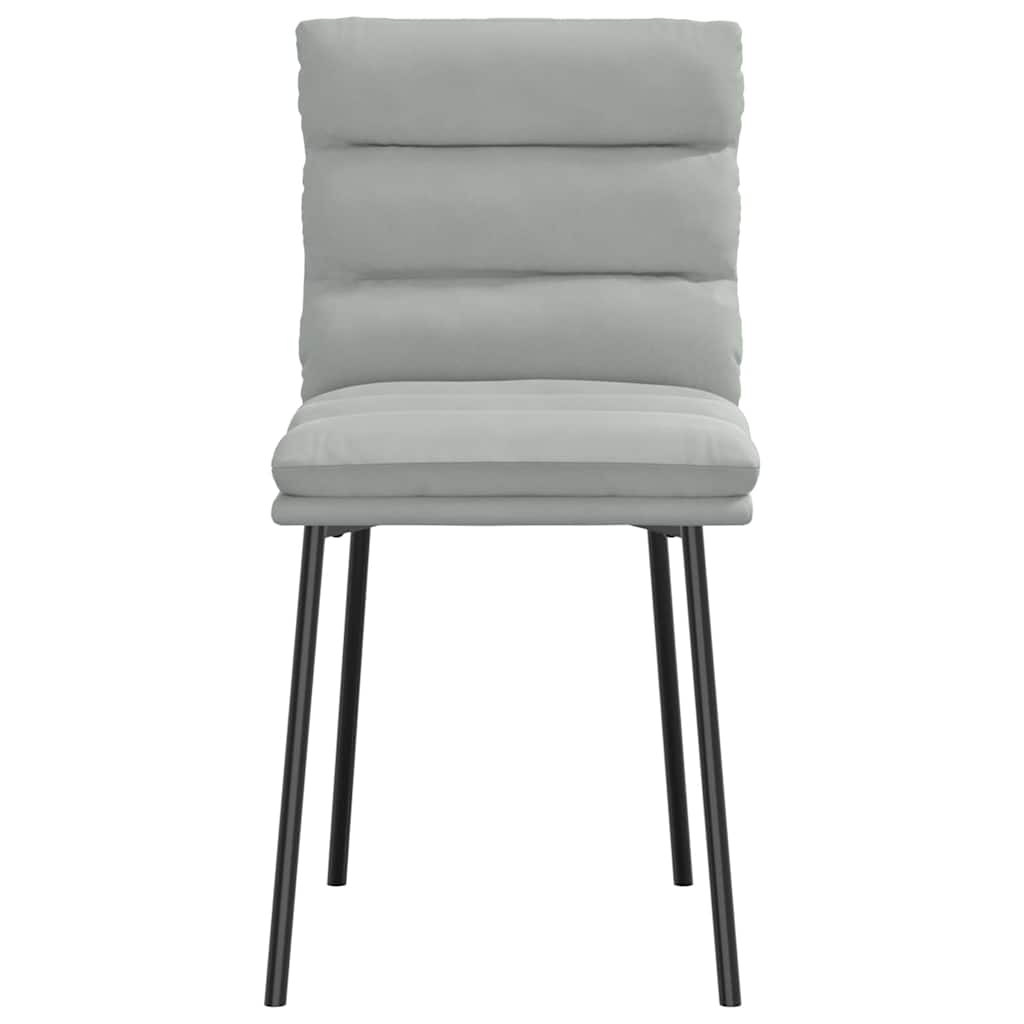 Chaises à manger lot de 6 gris clair velours - XIOS