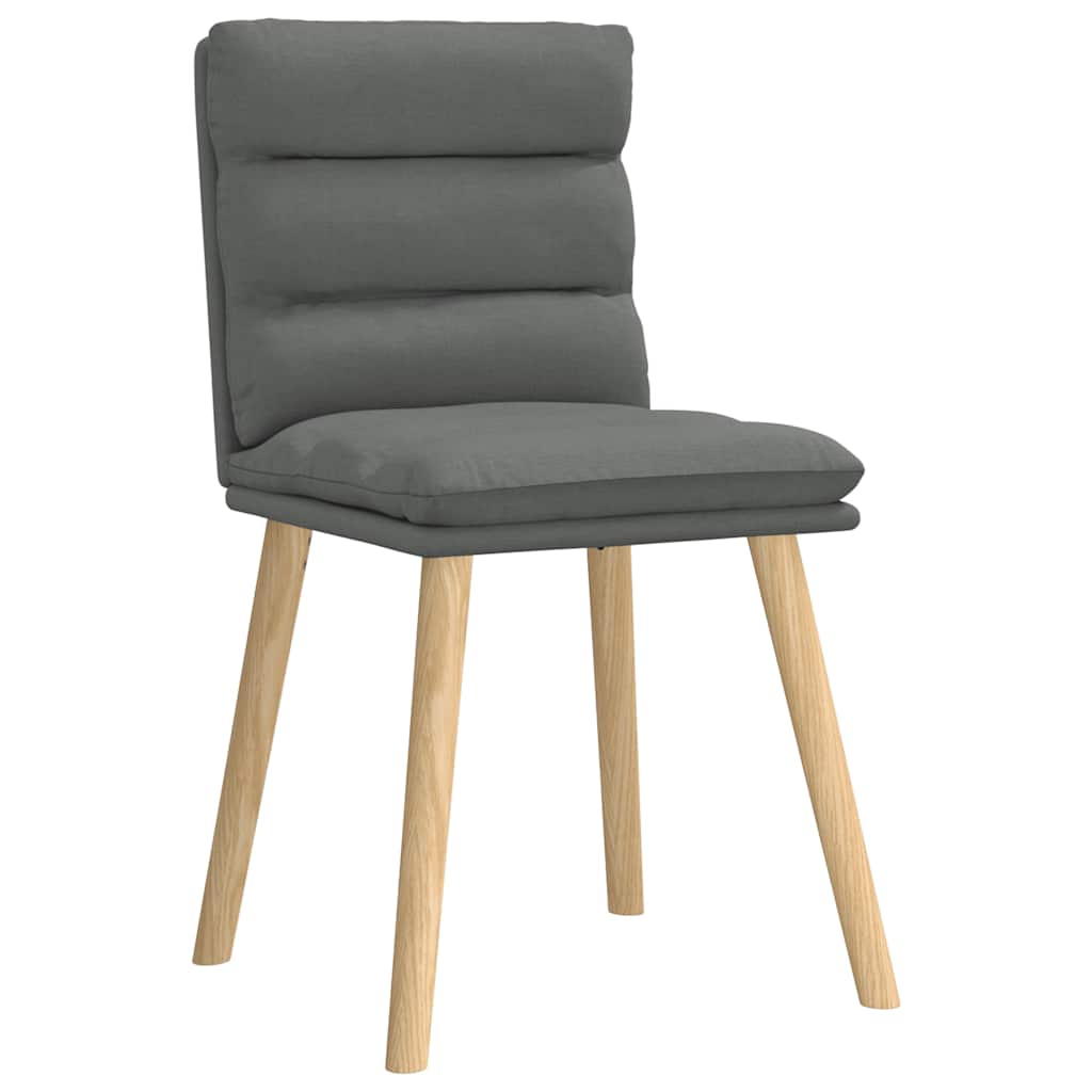 Chaises à manger lot de 6 gris foncé tissu - XIOS