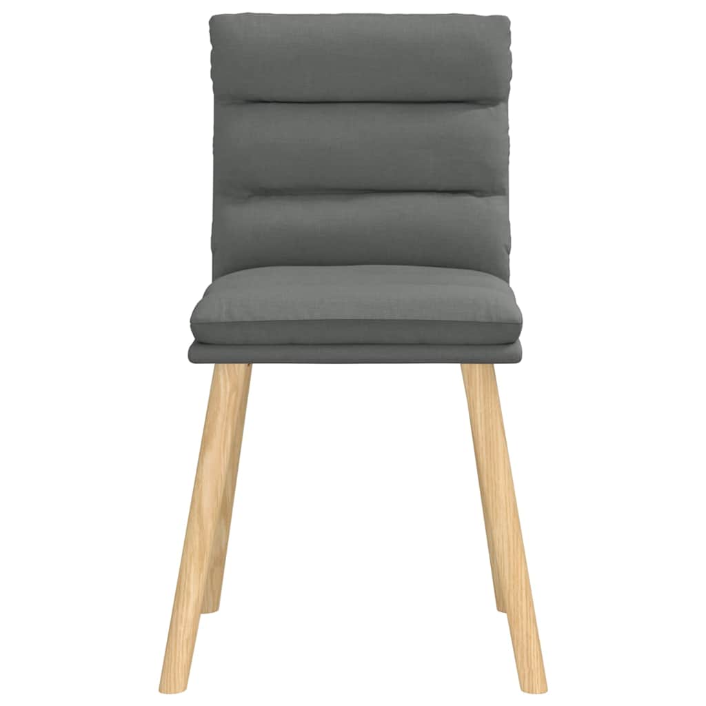Chaises à manger lot de 6 gris foncé tissu - XIOS