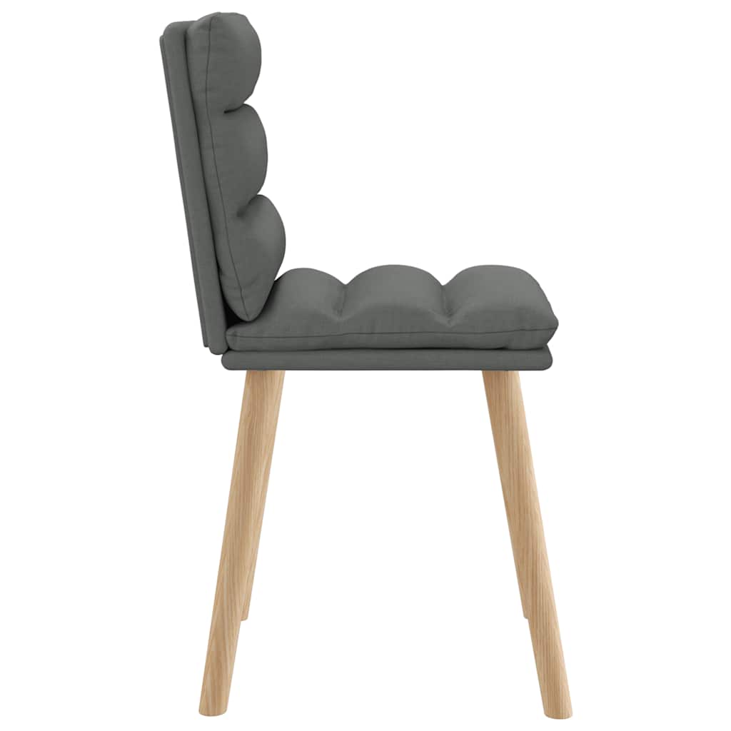 Chaises à manger lot de 6 gris foncé tissu - XIOS