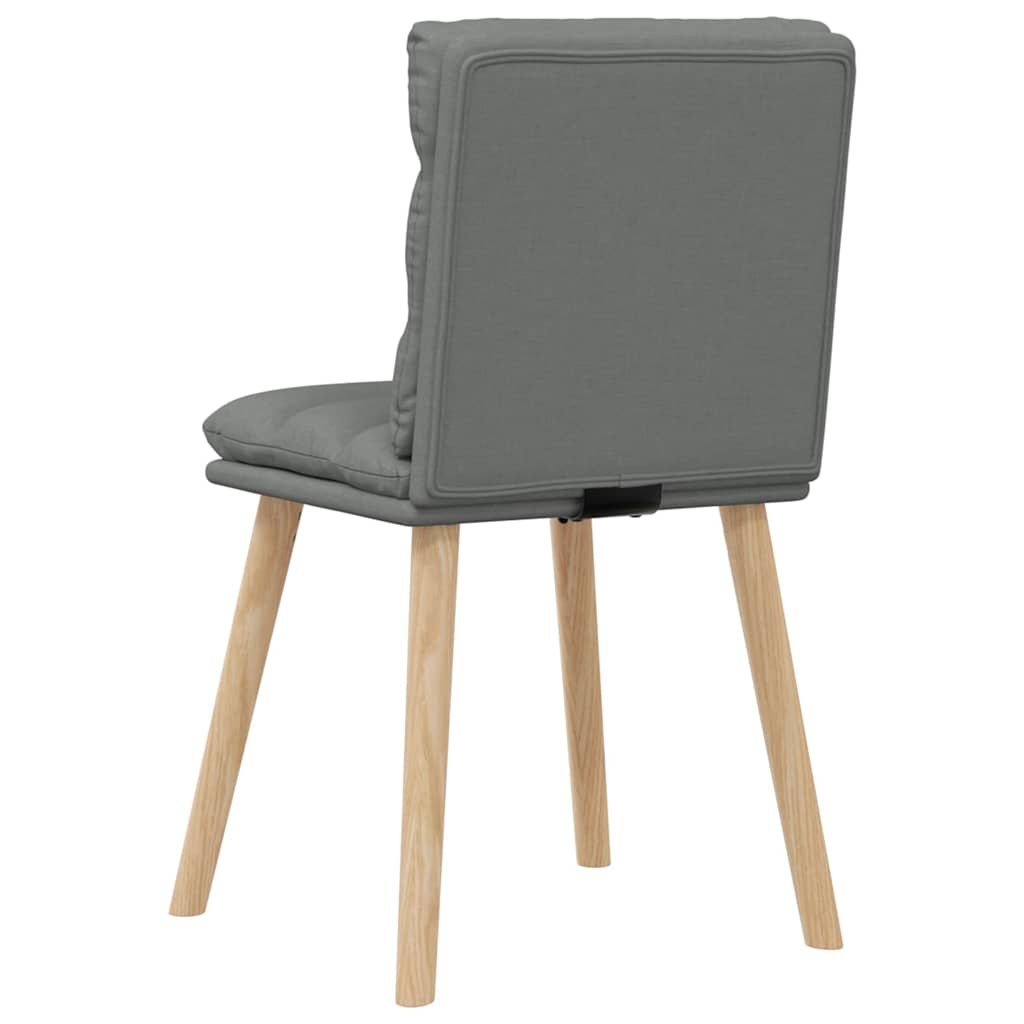 Chaises à manger lot de 6 gris foncé tissu - XIOS