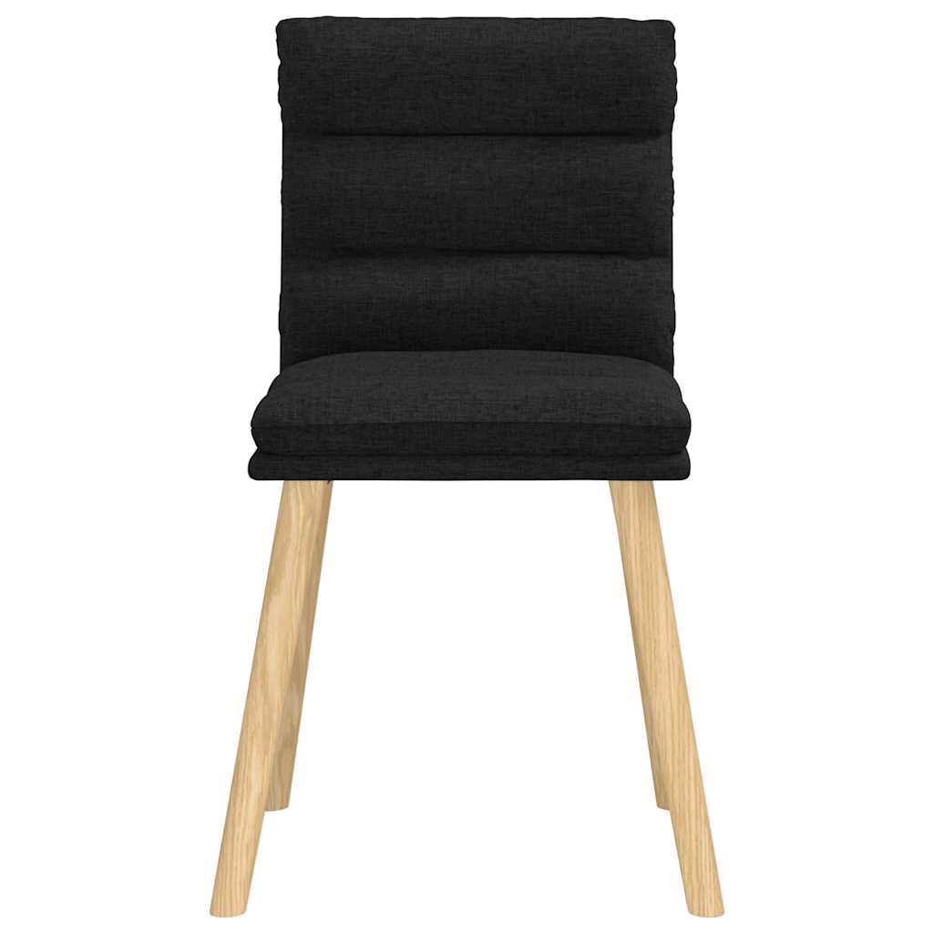 Chaises à manger lot de 6 noir tissu - XIOS