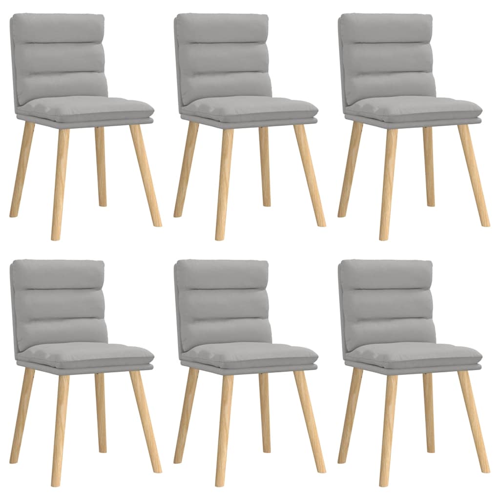 Chaises à manger lot de 6 gris nuage tissu - XIOS