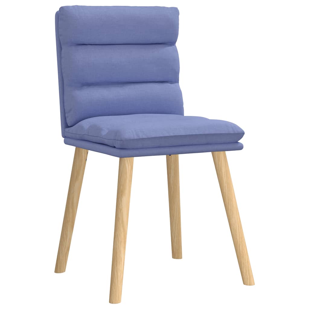 Chaises à manger lot de 6 bleu jean tissu - XIOS