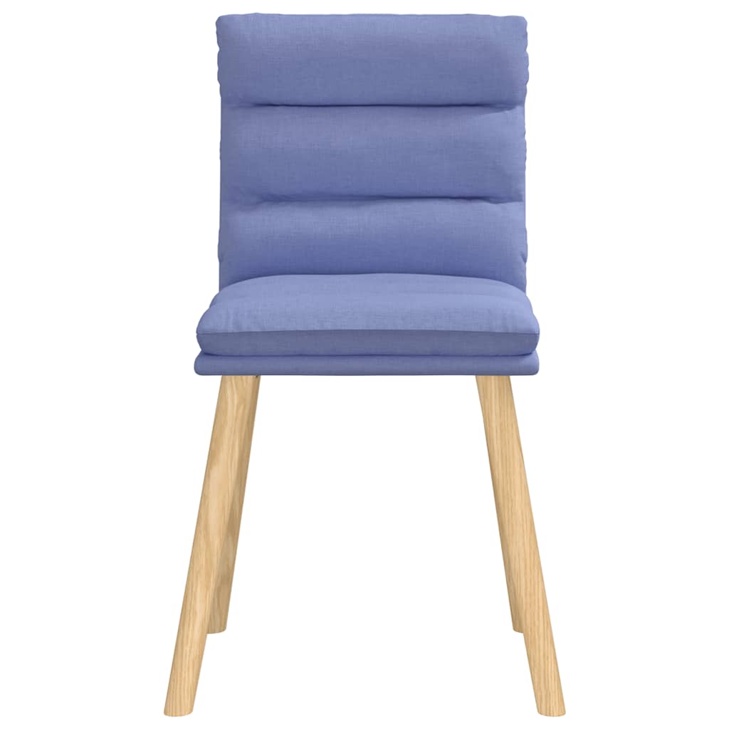 Chaises à manger lot de 6 bleu jean tissu - XIOS