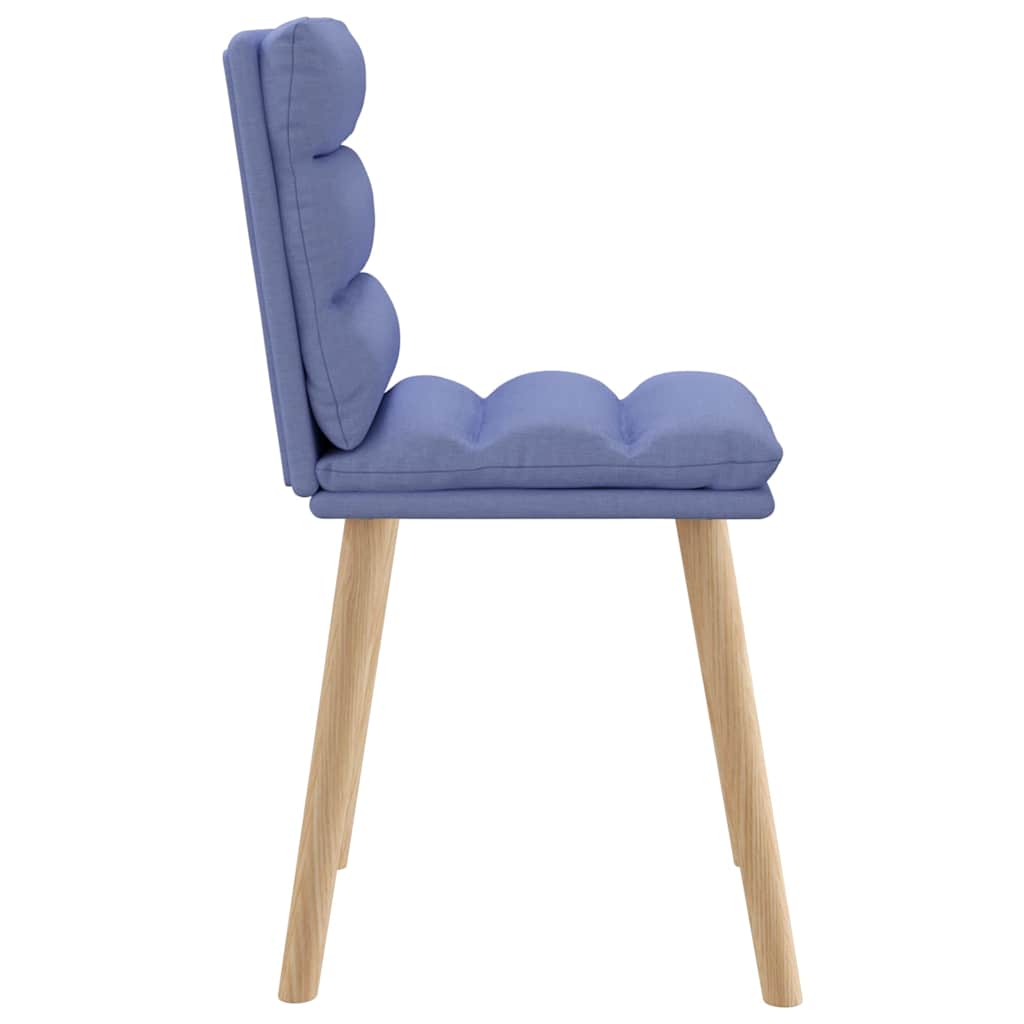 Chaises à manger lot de 6 bleu jean tissu - XIOS