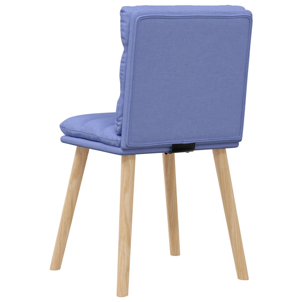 Chaises à manger lot de 6 bleu jean tissu - XIOS