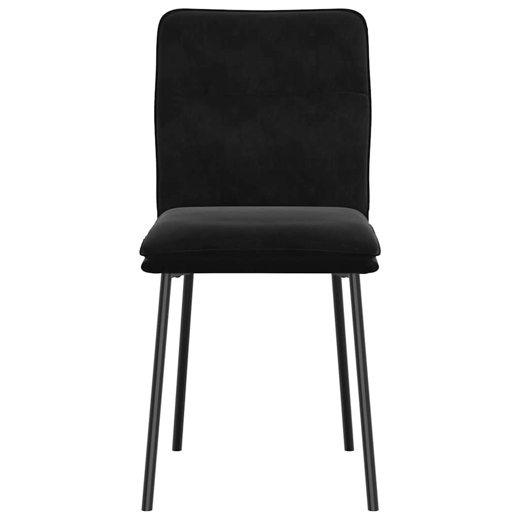 Chaises à manger lot de 6 noir velours - XIOS