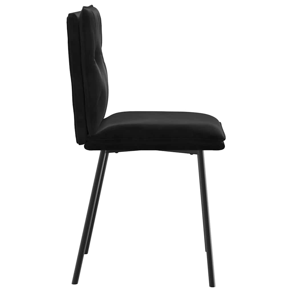 Chaises à manger lot de 6 noir velours - XIOS