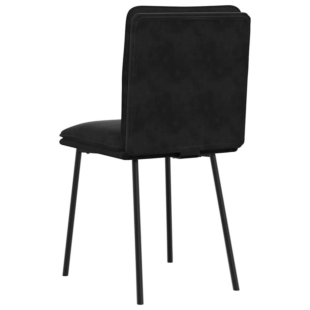 Chaises à manger lot de 6 noir velours - XIOS