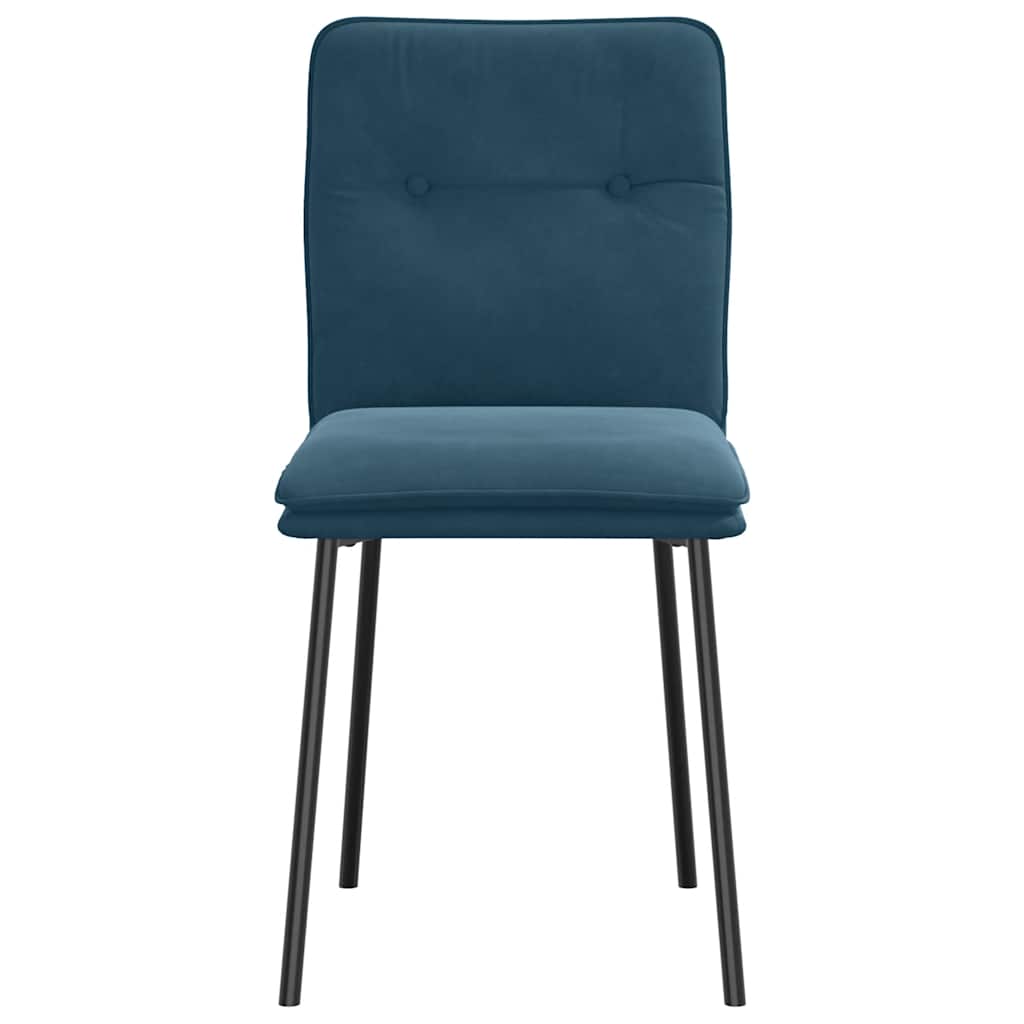 Chaises à manger lot de 6 bleu velours - XIOS