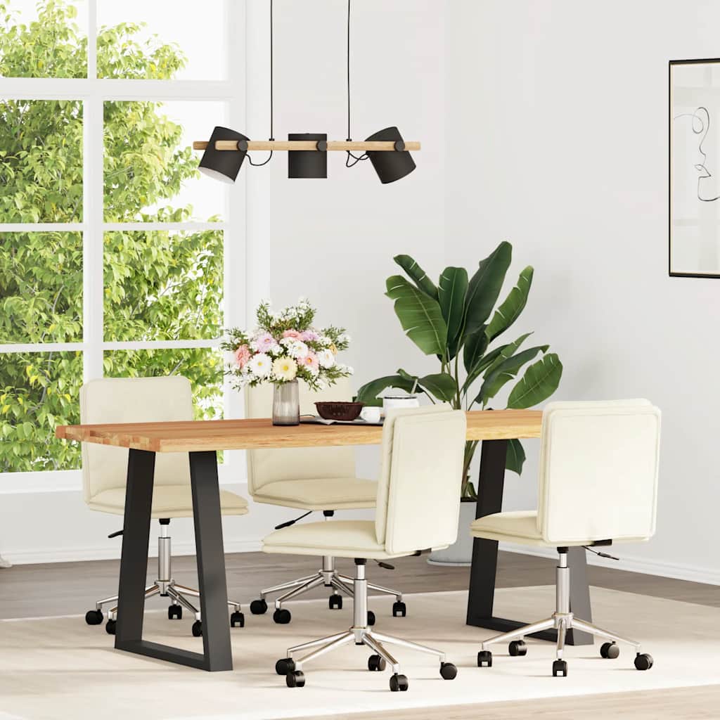 Chaises à manger lot de 4 crème similicuir - XIOS