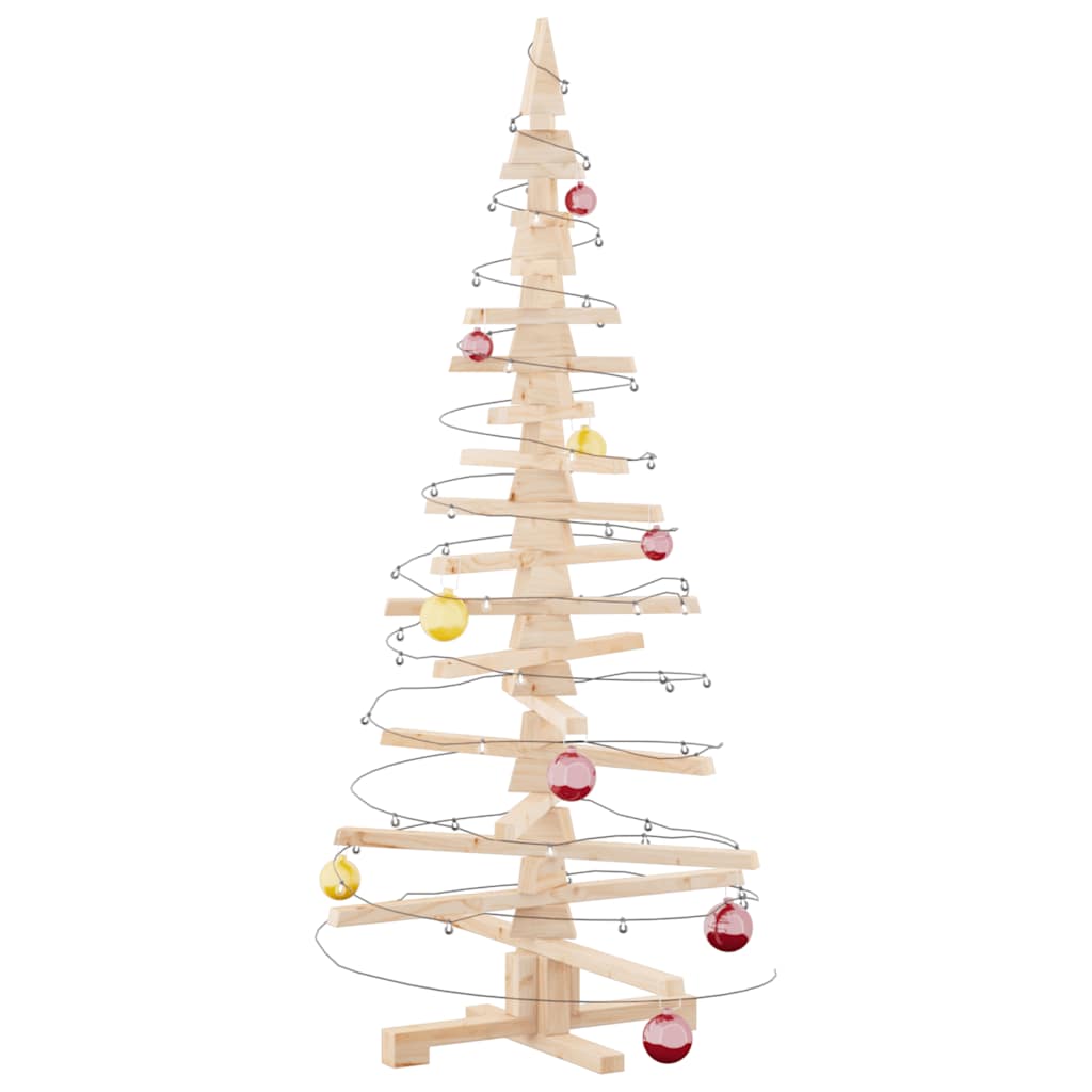 Sapin de Noël en bois pour décoration 150 cm Bois de pin massif - XIOS