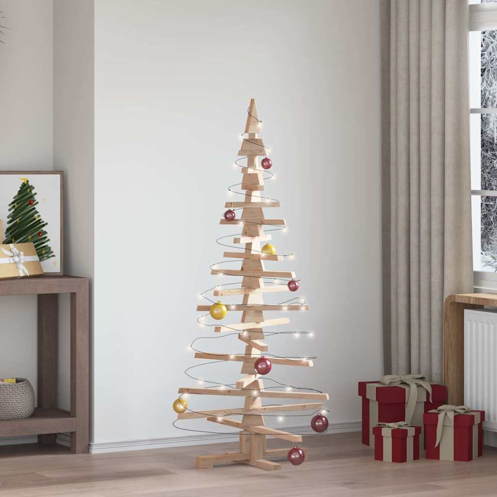 Sapin de Noël en bois pour décoration 150 cm Bois de pin massif - XIOS