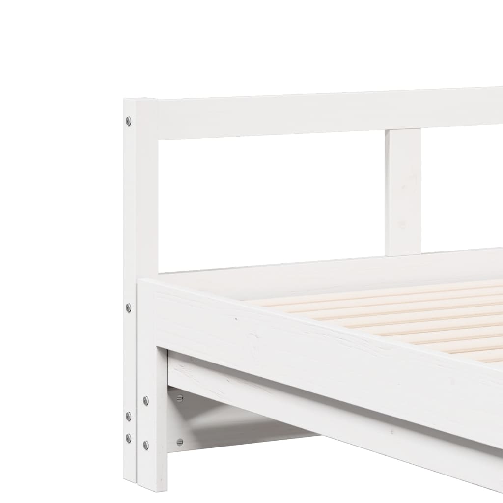 Lit de jour et lit gigogne et matelas 80x200 cm bois pin massif - XIOS
