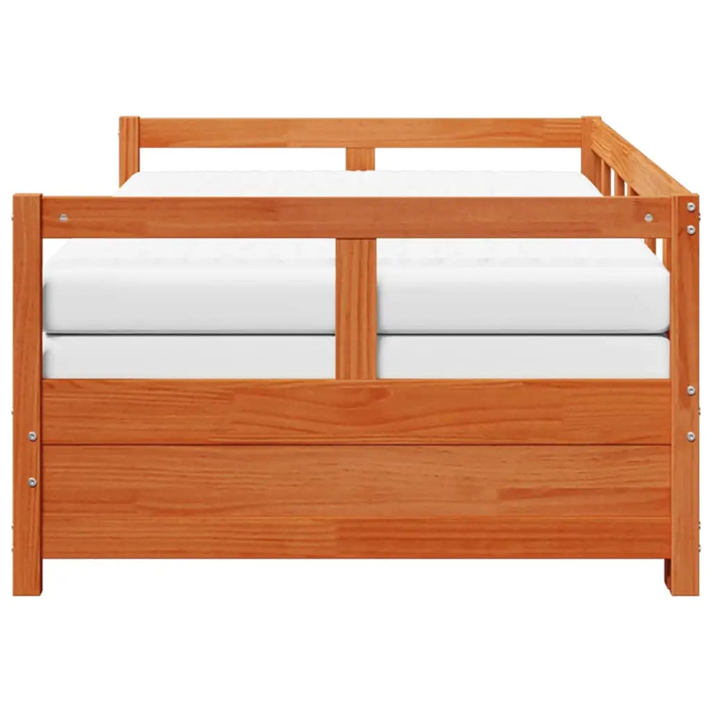 Lit de jour et lit gigogne et matelas 80x200 cm bois pin massif - XIOS