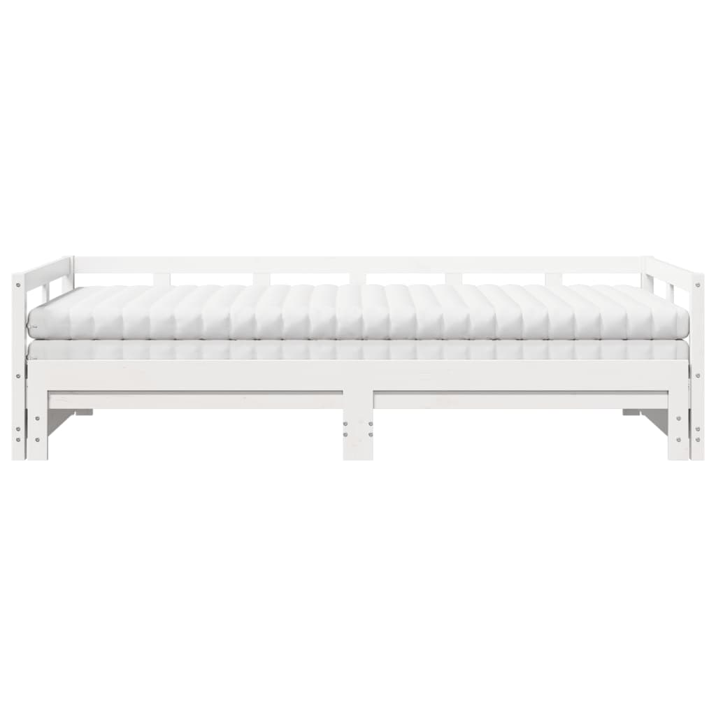 Lit de jour et lit gigogne et matelas 90x190 cm bois pin massif - XIOS