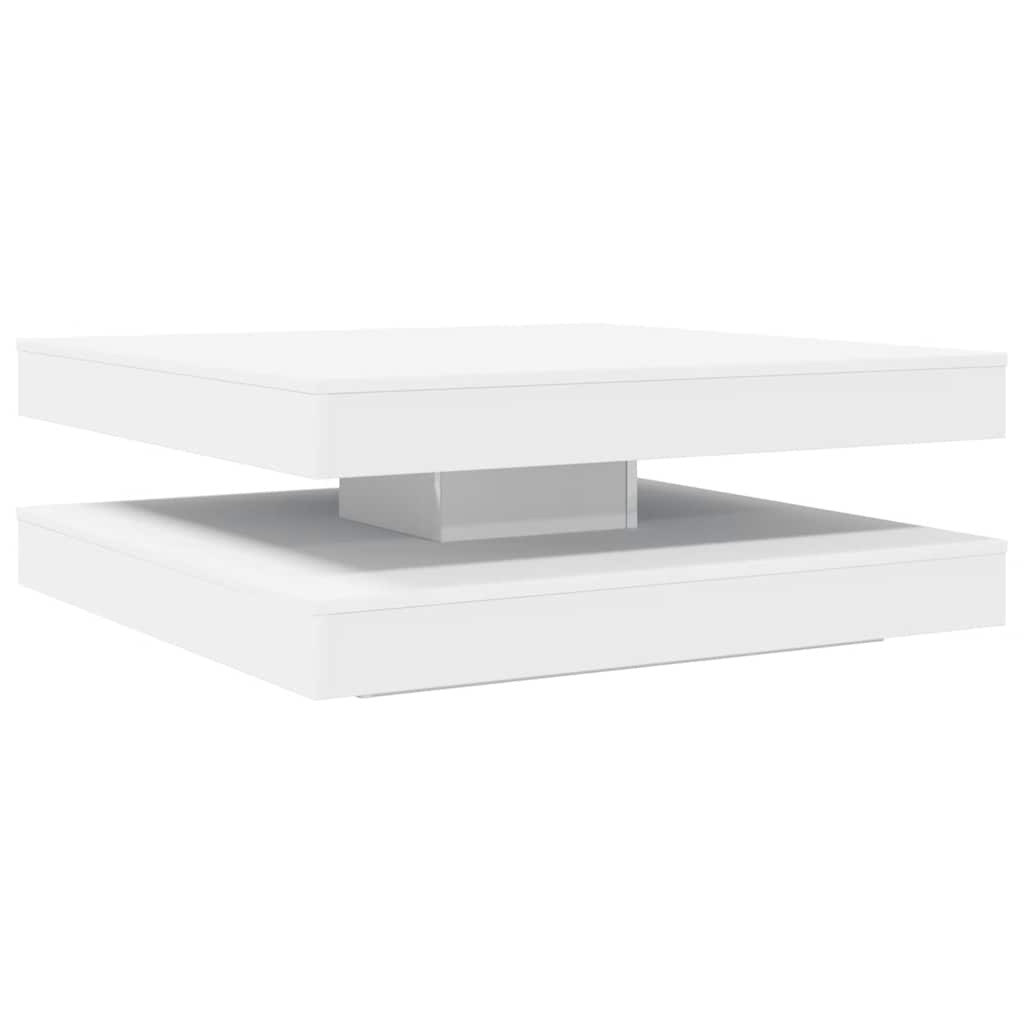 Table basse rotative à 360 degrés blanc 90x90x34,5 cm - XIOS