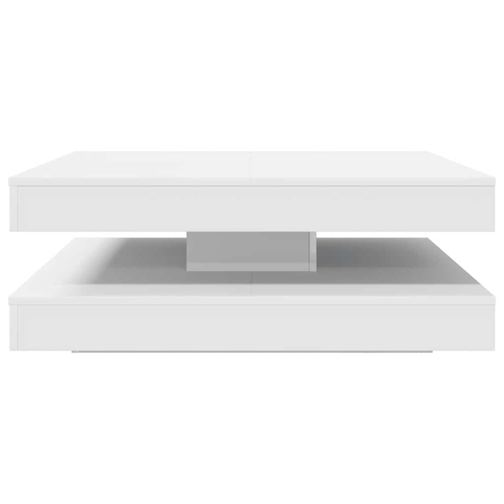 Table basse rotative à 360 degrés blanc 90x90x34,5 cm - XIOS