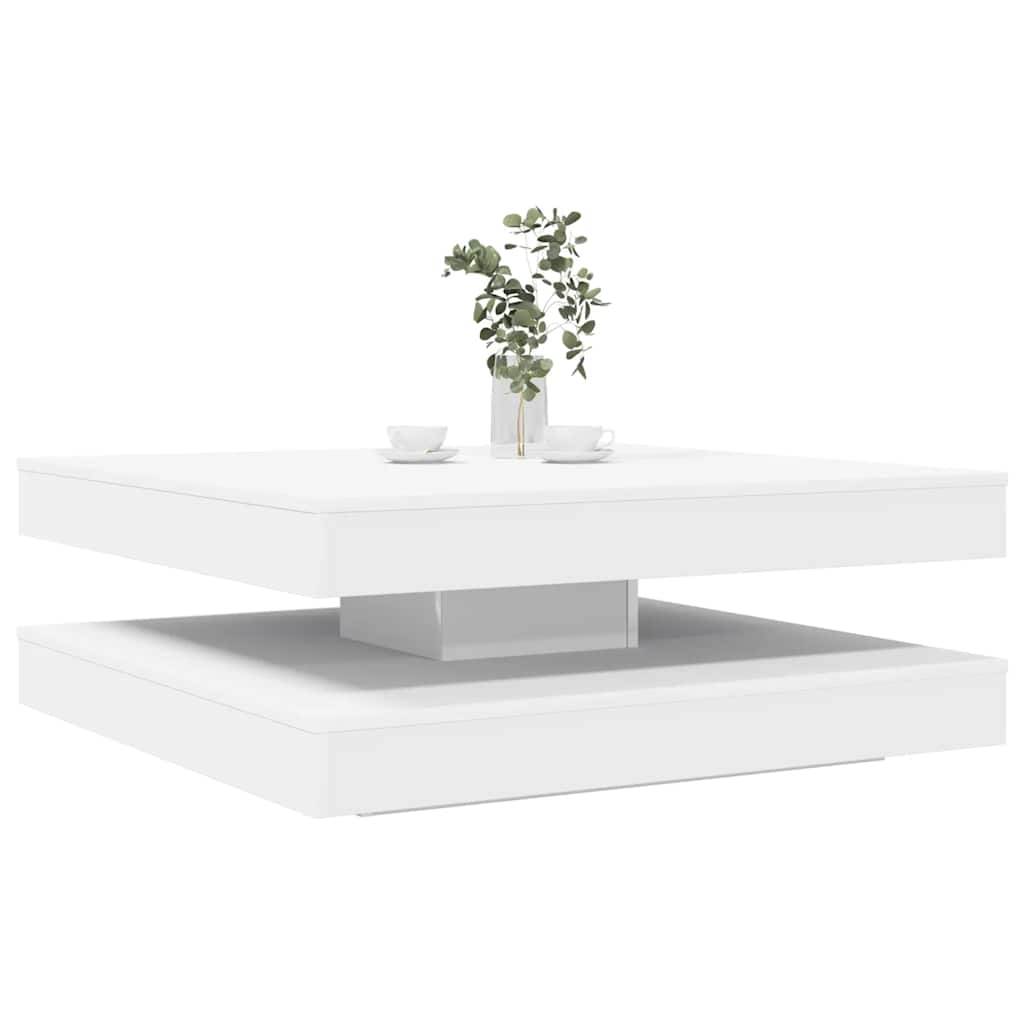 Table basse rotative à 360 degrés blanc 90x90x34,5 cm - XIOS