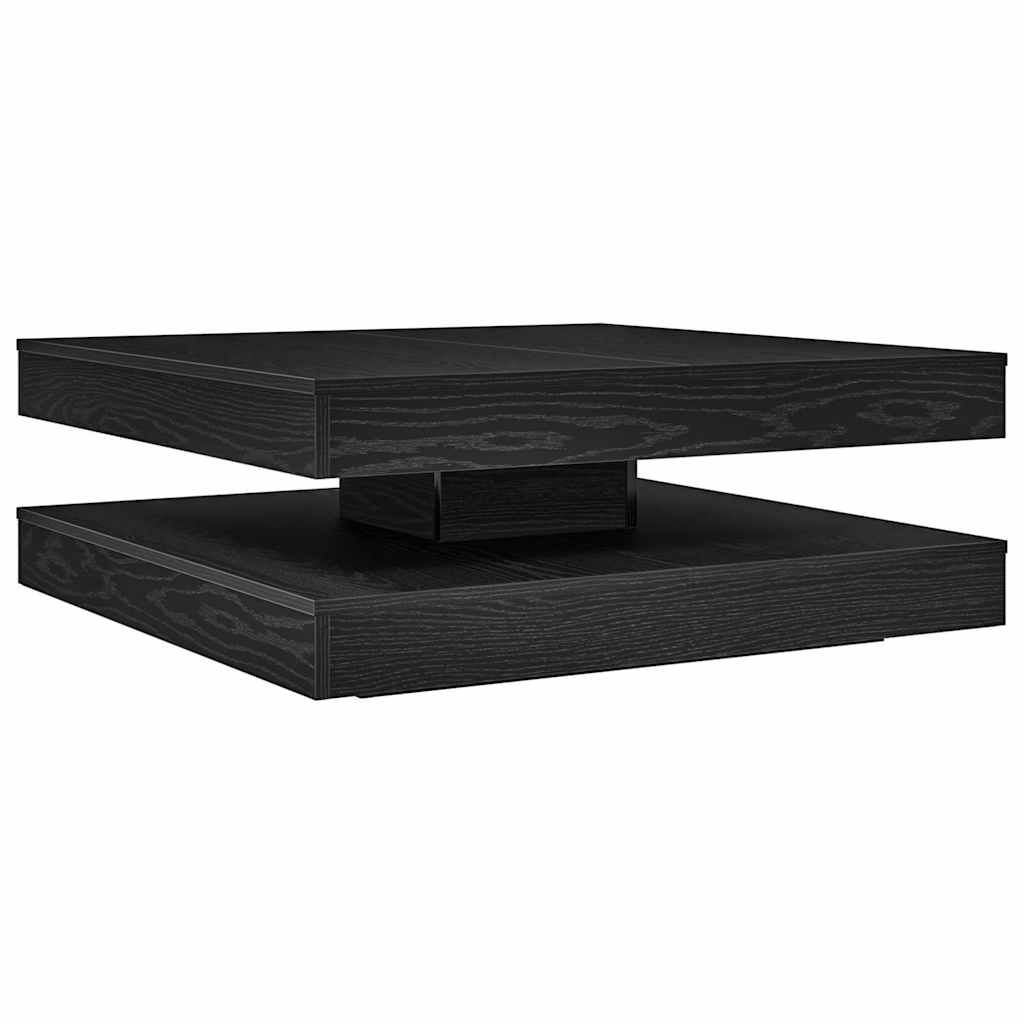 Table basse rotative à 360 degrés chêne noir 90x90x34,5 cm - XIOS