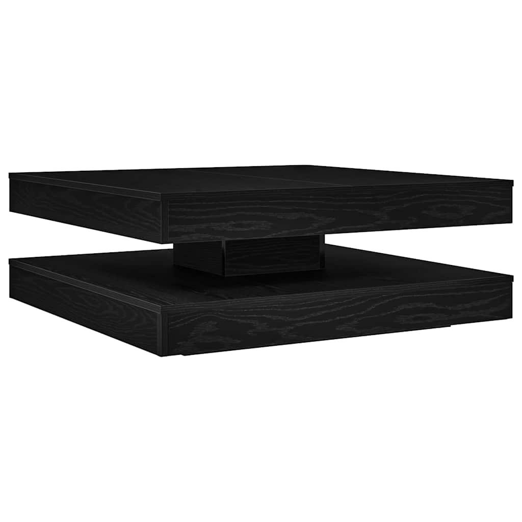 Table basse rotative à 360 degrés chêne noir 90x90x34,5 cm - XIOS