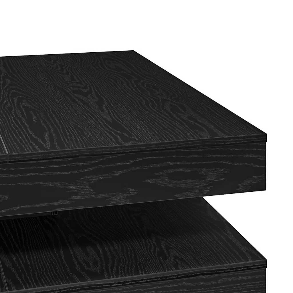 Table basse rotative à 360 degrés chêne noir 90x90x34,5 cm - XIOS
